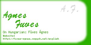 agnes fuves business card