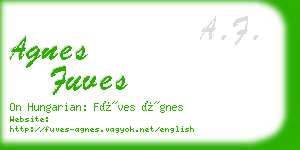 agnes fuves business card